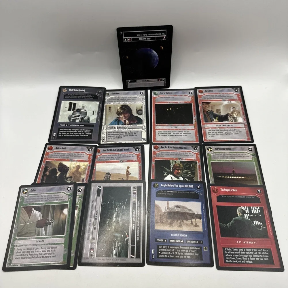 Vintage Star Wars CCG Decipher Lot 14 Cards Mixed Light Dark Side SWCCG
